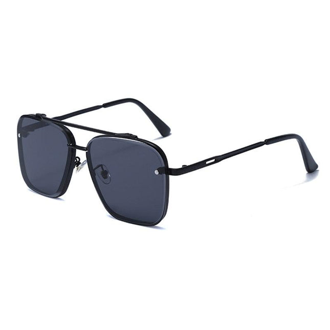 Nouvelle lunettes de soleil classiques carrées - Hommes vintage design métal - Actoshine