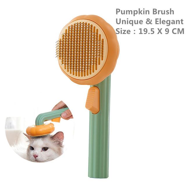 Pumpkin Pet Brush, Self Cleaning Slicker Brush - Actoshine